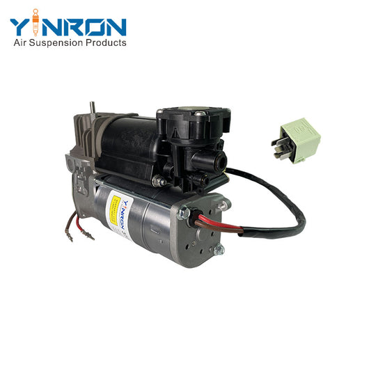 Front left 45 degree view for BMW X5 E53 4corner air suspension compressor pump with relay (37226787617)