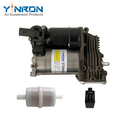 Full front view for BMW X5 E70 X6 E71 air suspension compressor pump with relay and air filter (37206859714)
