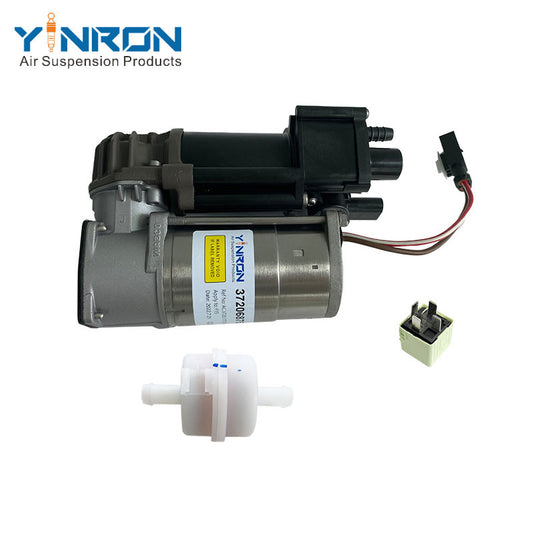 Full front view for BMW X5 F15 X6 F16 air suspension compressor pump with relay and air filter (37206875177)