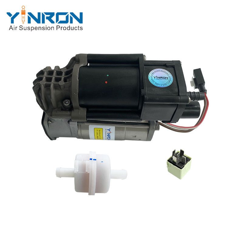 Top down view for BMW X5 F15 X6 F16 air suspension compressor pump with relay and air filter (37206875177)