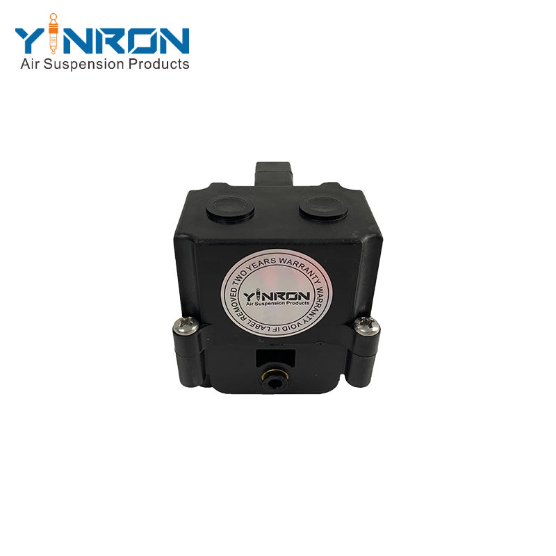 Rear flat view for BMW X6 E71 air suspension valve block with warranty label (37206859714)
