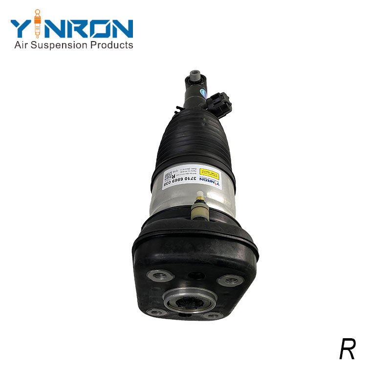 Detailed bottom mounting view for BMW X6 G06 rear right air suspension strut (37106869038)