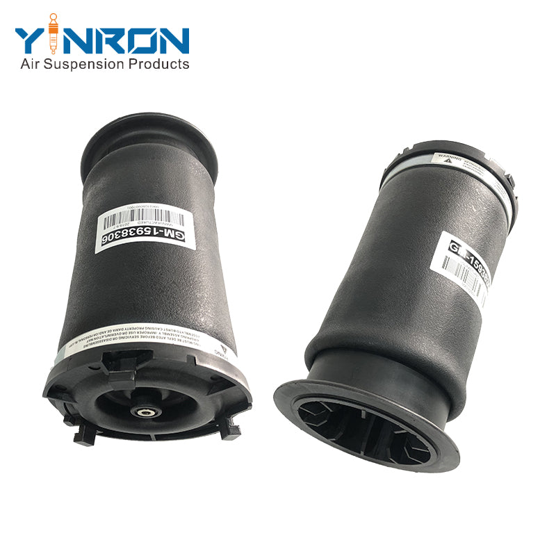 Pair view of Hummer H2 rear air suspension springs (15938306)