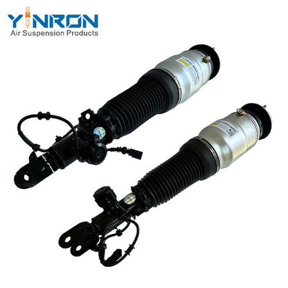 Dual side paired 45° shot of Hyundai Equus VI front ECS air strut set left 54605-3N550 right 54606-3N550