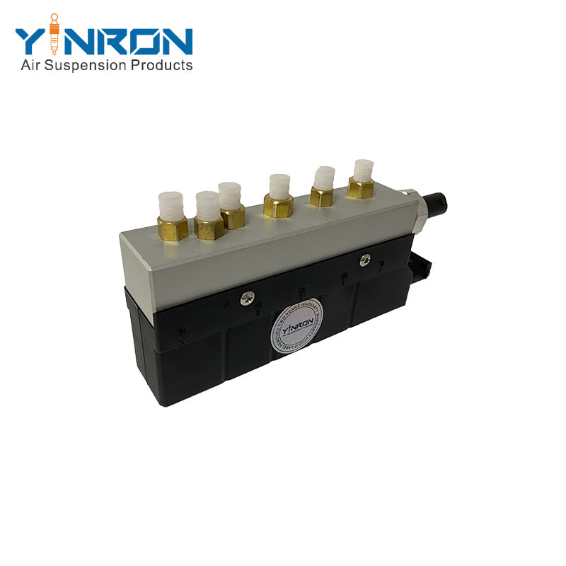 45-degree view of Jaguar XJ 350 air suspension valve block (C2C2241)