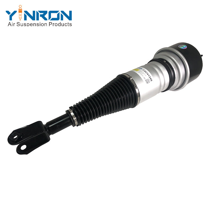 Close-up detail view of Jaguar XJ X350/X358 front air suspension strut with CVD (C2C41349)
