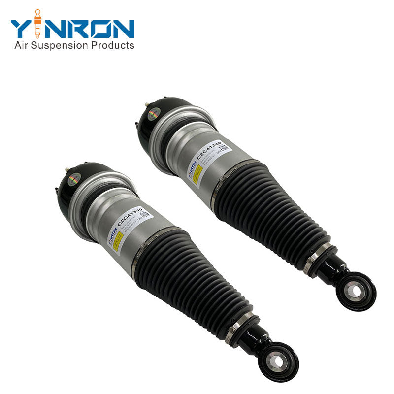  Pair view of Jaguar XJ X350/X358 rear air suspension struts with CVD (C2C41340)