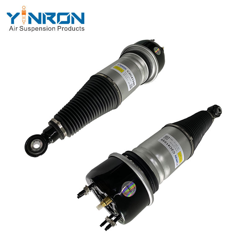 Side-by-side pair view of Jaguar XJ X350/X358 rear air suspension struts with CVD (C2C41340)