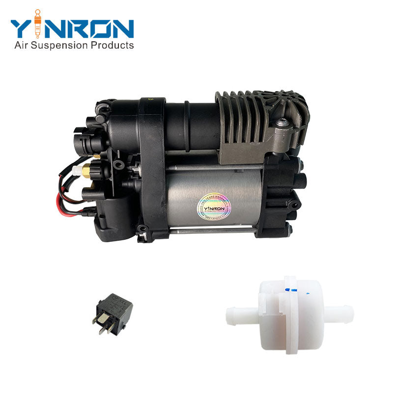 Top down vertical overhead view of Jeep Grand Cherokee air compressor pump 68232648AA assembly