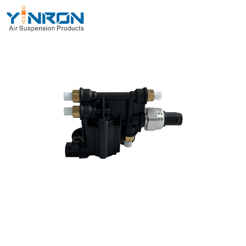 Rear flat view for Land Rover Discovery 4 Range Rover Sport air suspension valve block (RVH500070)