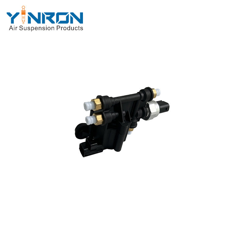 Rear perspective view for Land Rover Discovery 4 Range Rover Sport air suspension valve block (RVH500070)