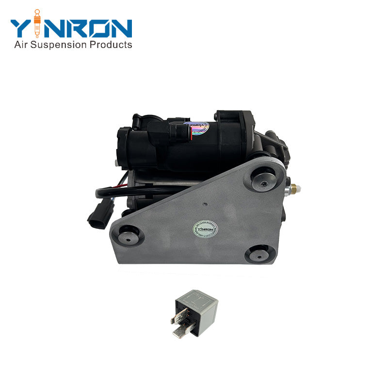 Close-up detail view of Air Suspension Compressor Pump for Land Rover Discovery 4 L319 / Range Rover Sport (LR032902, with Relay)