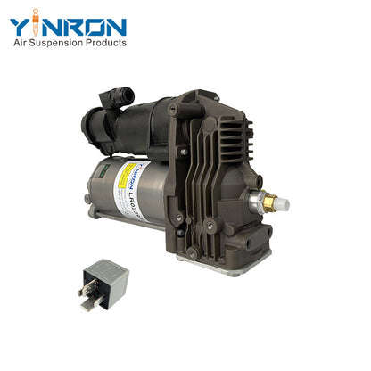 Eye level full view of Air Suspension Compressor Pump for Land Rover Discovery 4 L319 Range Rover Sport LR044016 with relay