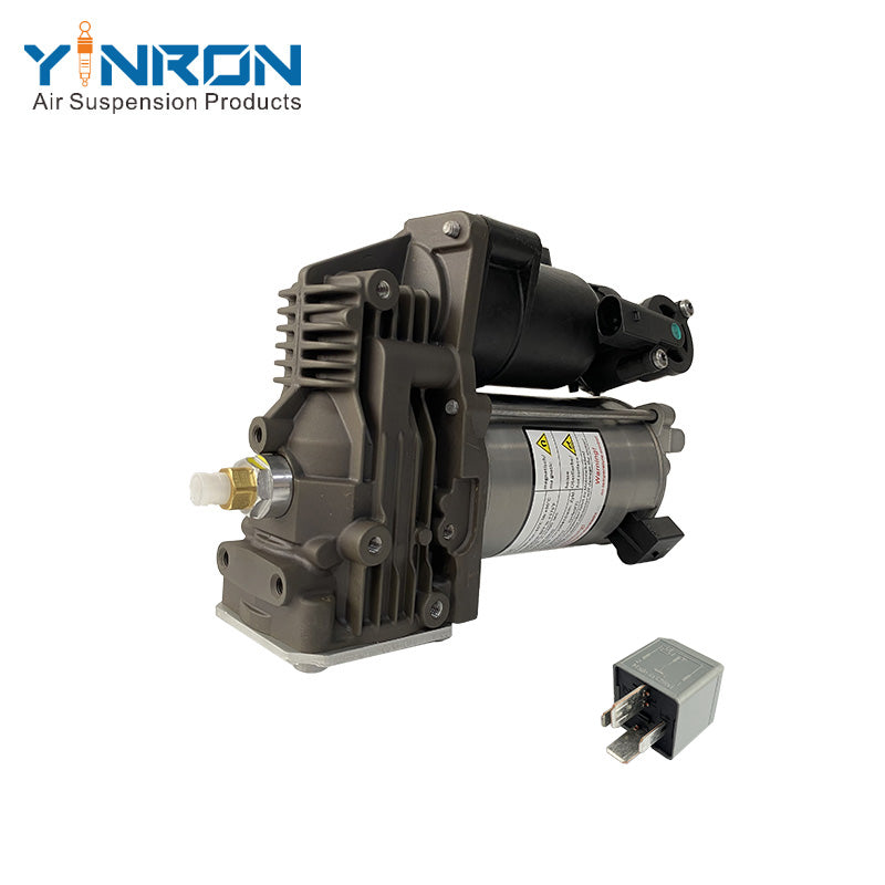 Side profile view of Air Suspension Compressor Pump for Land Rover Discovery 4 L319 Range Rover Sport LR044016 including relay