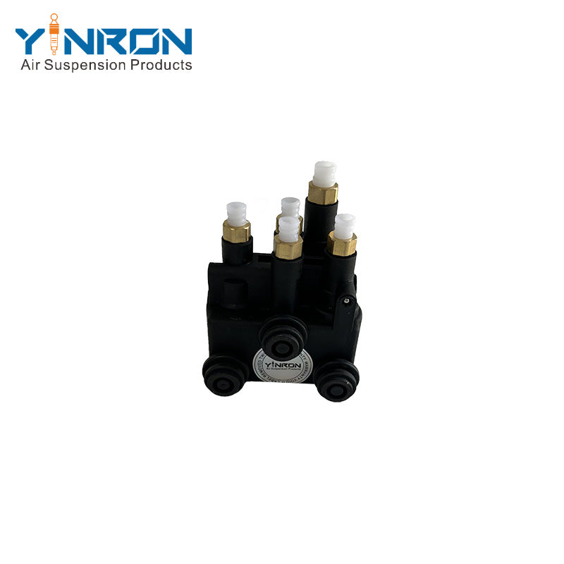 Front view of Land Rover Range Rover L405 rear air suspension valve block (LR070246)