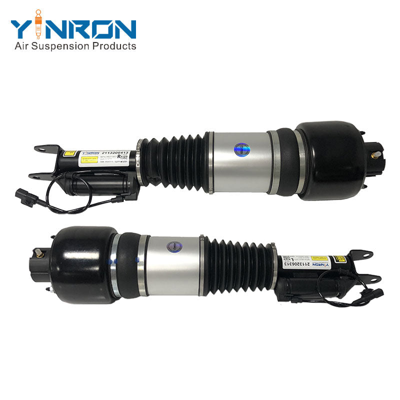 Complete Front Left and Right Air Suspension Kit for Mercedes C219, ensuring balanced ride height and symmetrical damping performance.
