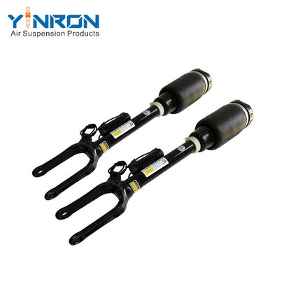 Perspective view of Mercedes-Benz ML W164 GL X164 air suspension strut pair (A1643206013) with ADS