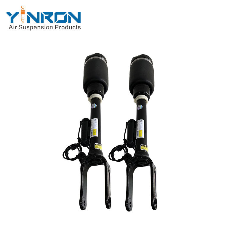 Perspective view of Mercedes-Benz ML W164 GL X164 air suspension strut pair (A1643206013) with ADS
