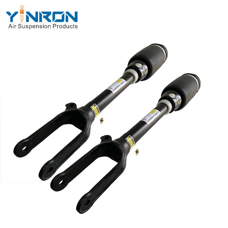 Full front view of Mercedes-Benz ML W164 GL X164 air suspension strut pair (A1643204413) without ADS