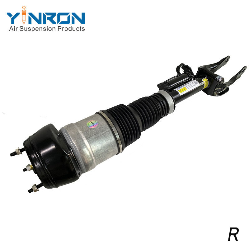 Air sleeve texture detail view of Mercedes-Benz ML W166 GL X166 front air suspension strut (A1663201413) with ADS