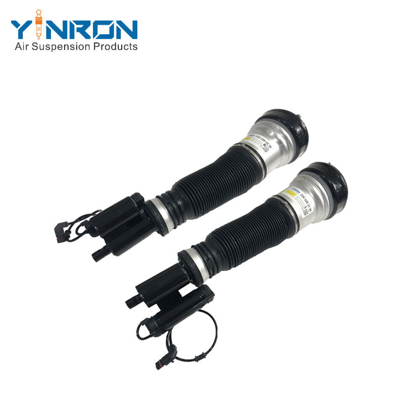 Side view of Mercedes-Benz S-Class W220 4Matic front air suspension strut pair (A2203202138 & A2203202238)