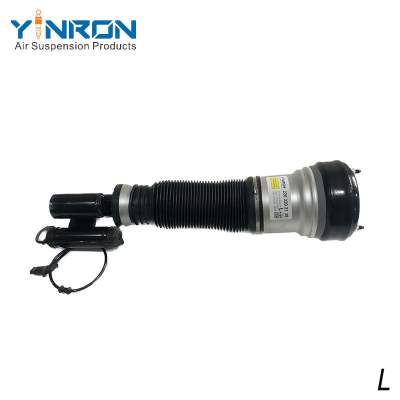 Eye-level view of Mercedes-Benz S-Class W220 4Matic front left air suspension strut (A2203202138)