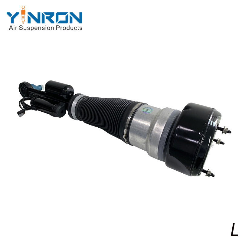 Detailed side profile view of Mercedes-Benz S-Class W221 4Matic front left air suspension strut (A2213200438)