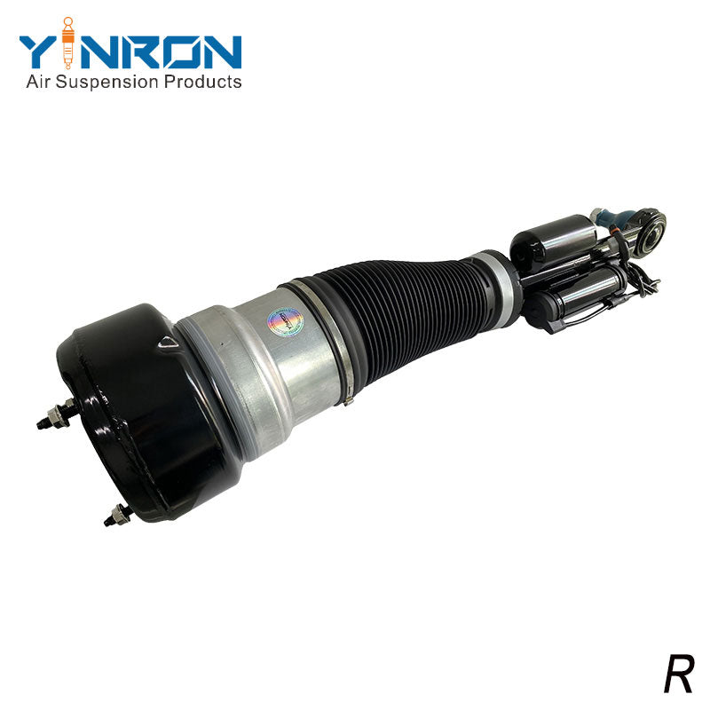 Detailed side profile view of Mercedes-Benz S-Class W221 4Matic front right air suspension strut (A2213200538)