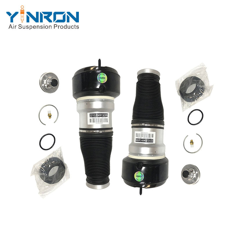 Pair view of Mercedes-Benz S-Class W221 front air suspension springs (A2213204913) set