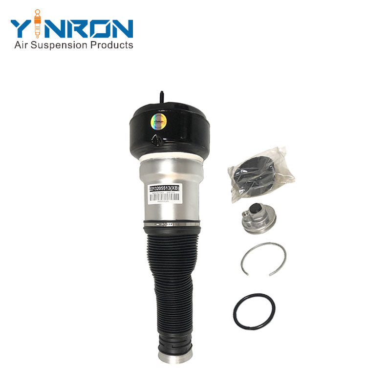 Detailed side profile view of Mercedes-Benz S-Class W221 rear air suspension spring (A2213205513)