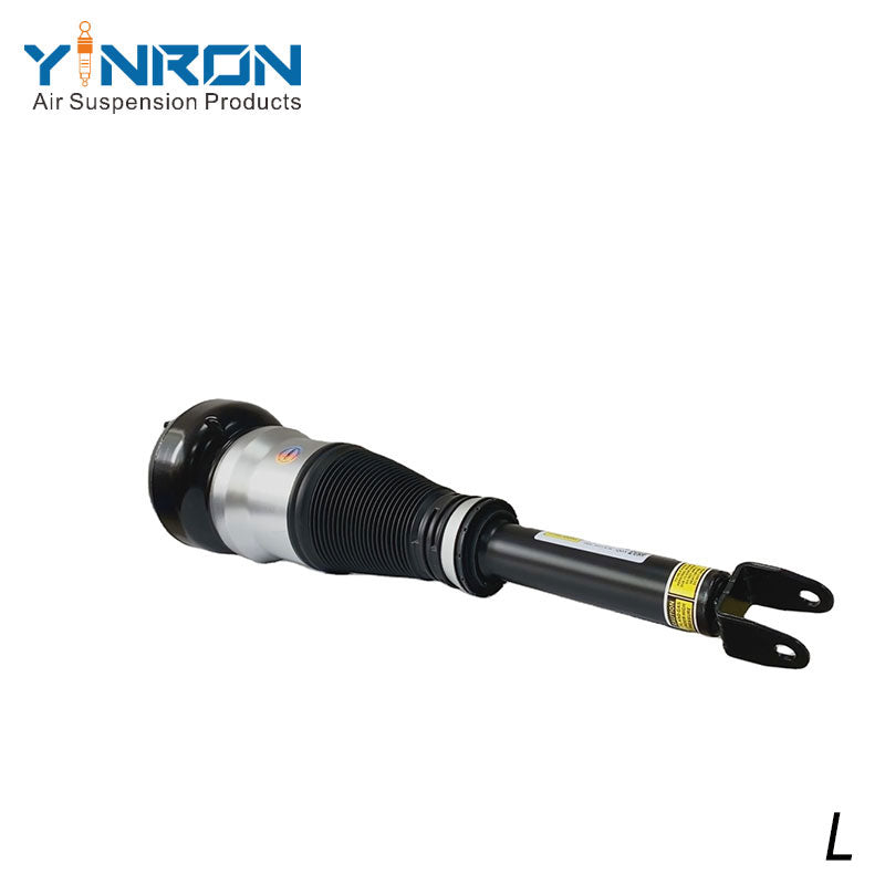 Detailed side profile view of Mercedes-Benz S-Class W222 front left air suspension strut (A2223204713)