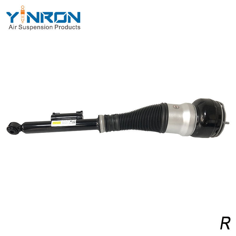 Vertical top-to-bottom view of Mercedes-Benz S-Class W222 rear right air suspension strut (A2223205313)
