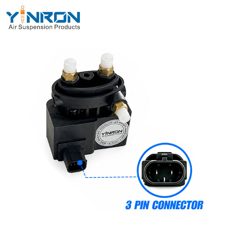 Main view with 3-pin connector details for Mercedes-Benz Viano W639 air suspension valve block (A6393280030)
