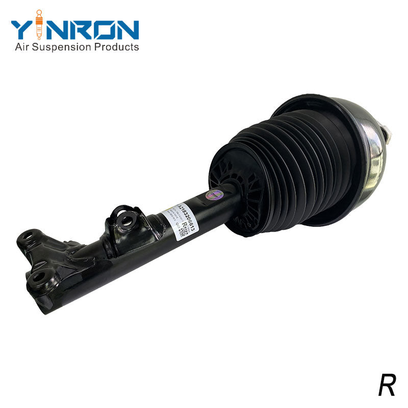 Full front view of Mercedes-Benz CLS C218 front right air suspension strut with ADS (A2183206613)