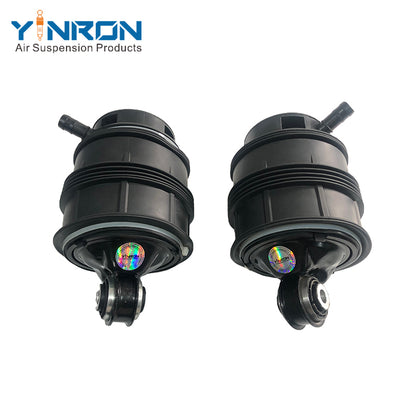 Frontal side-by-side pair view of Mercedes E-Class W211 4Matic rear air suspension springs (A2113200725 & A2113200825)