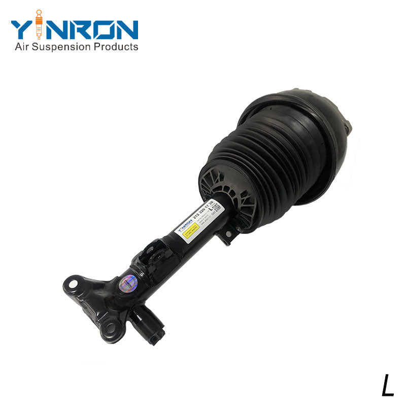 Full front view of Mercedes-Benz E-Class W212 front left air suspension strut with ADS (A2123200913)