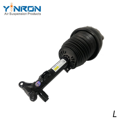 Full front view of Mercedes-Benz E-Class W212 front left air suspension strut with ADS (A2123200913)