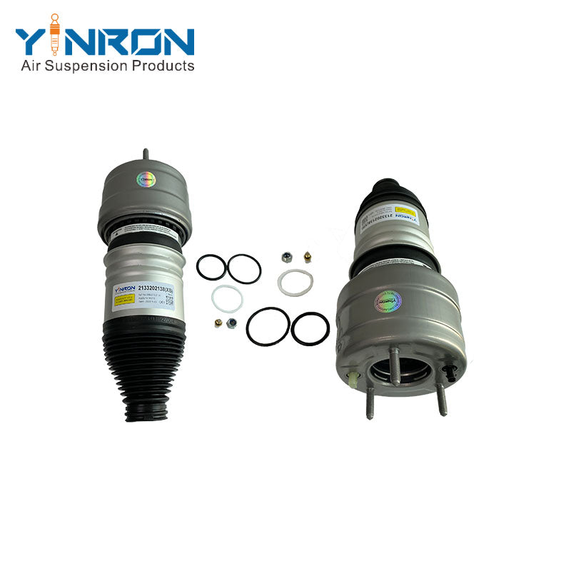 Isometric 3D view of Mercedes E-Class W213 front air suspension spring pair (A2133202138 & A2133202238)