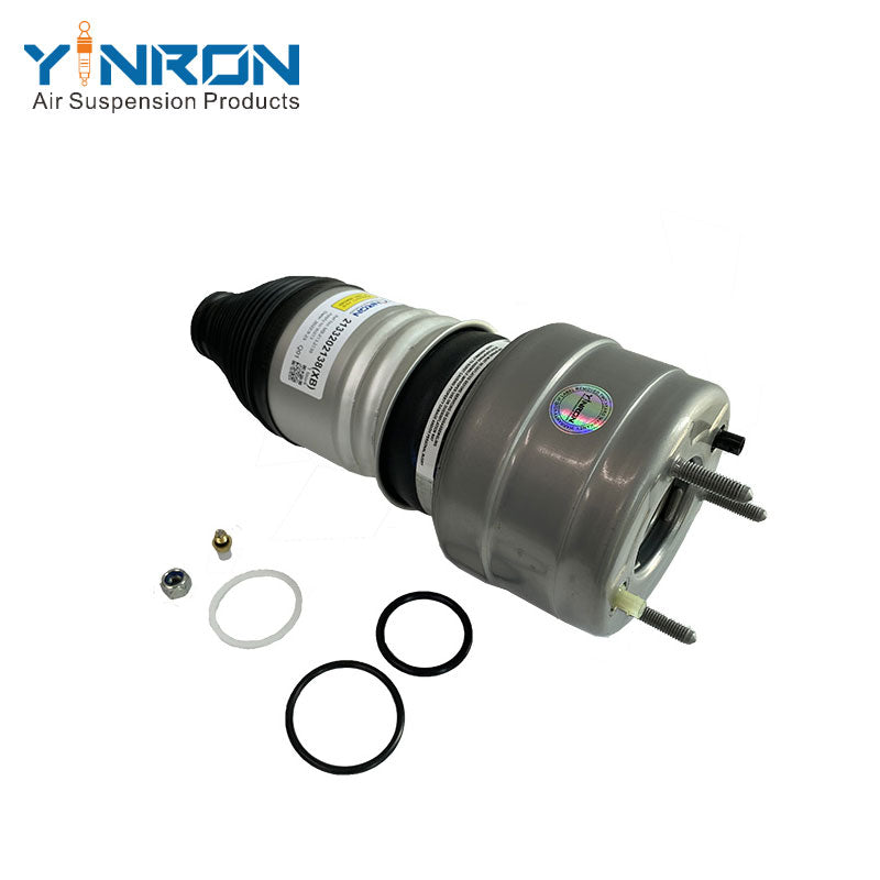 Close-up detail view of Mercedes E-Class W213 front air suspension spring (A2133202138 / A2133202238)
