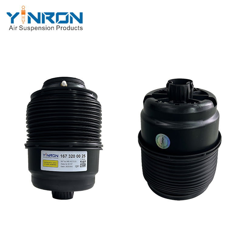 Pair view of Mercedes GLE-Class W167 rear air suspension springs (A1673200025)

