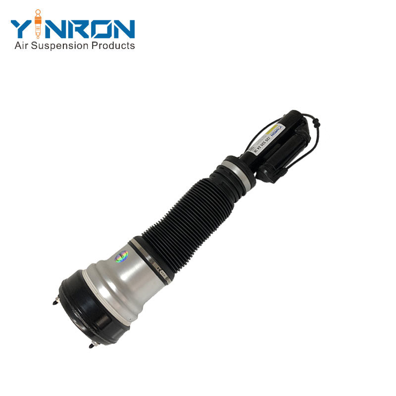 Eye-level view of Mercedes S-Class W220 front air suspension strut (A2203202438)