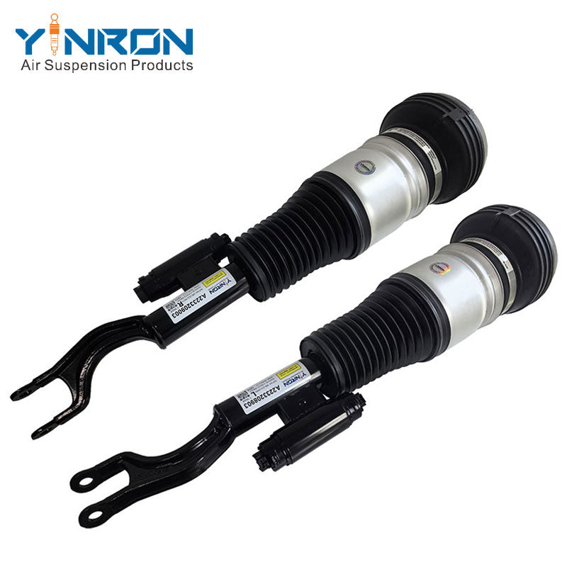 Side-by-side pair view of Mercedes S-Class W223 4Matic air suspension struts (A2233208903 & A2233209003)

