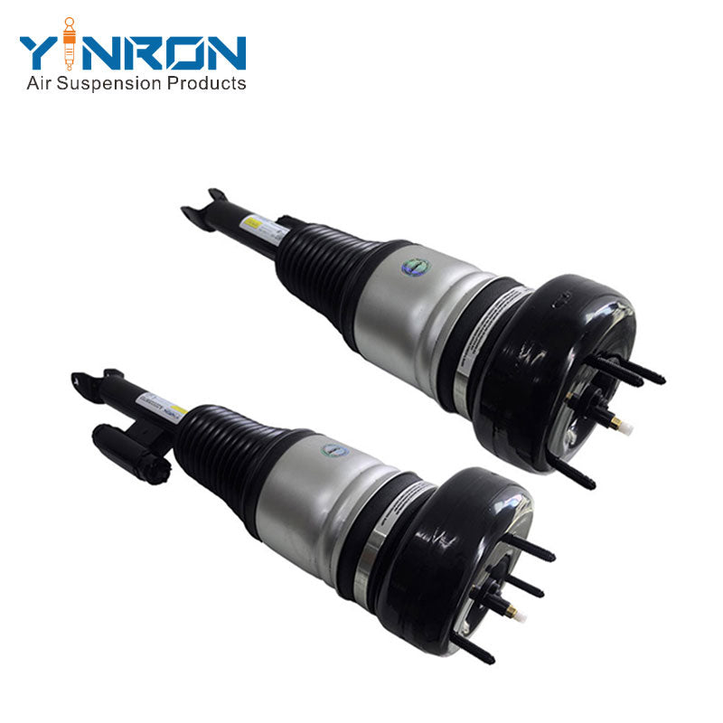 Side-by-side pair view of Mercedes S-Class W223 air suspension struts (A2233208703 & A2233208803)