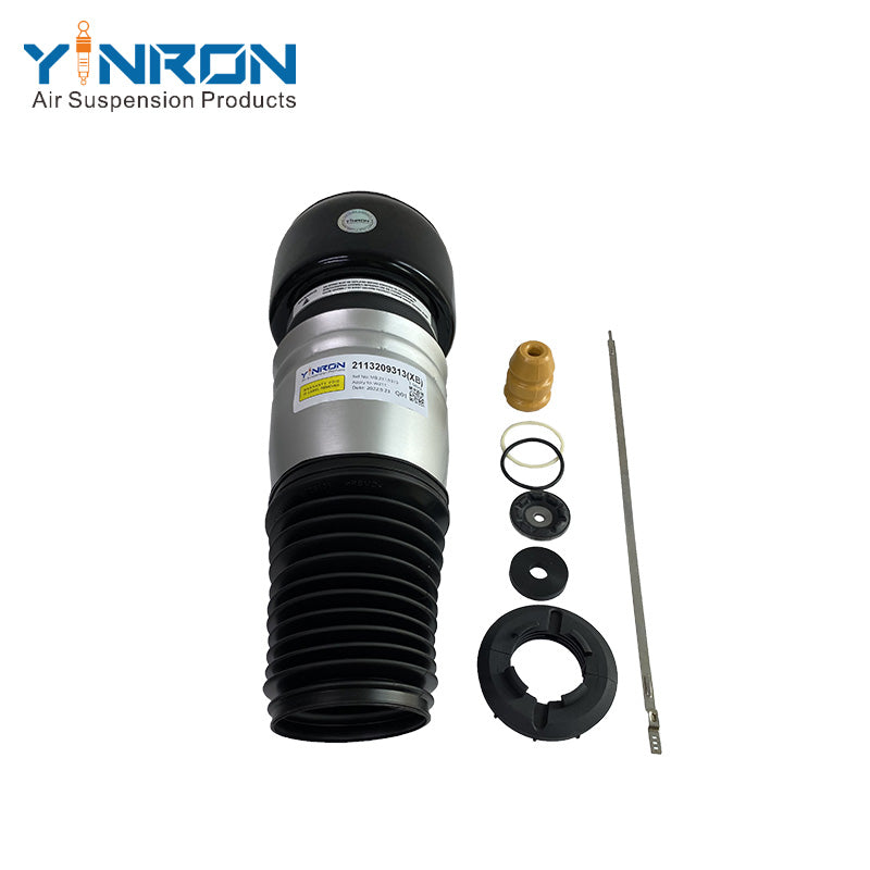 45 degree side tilt view of Mercedes W211 C219 front air suspension spring A2113209313, A2113209413