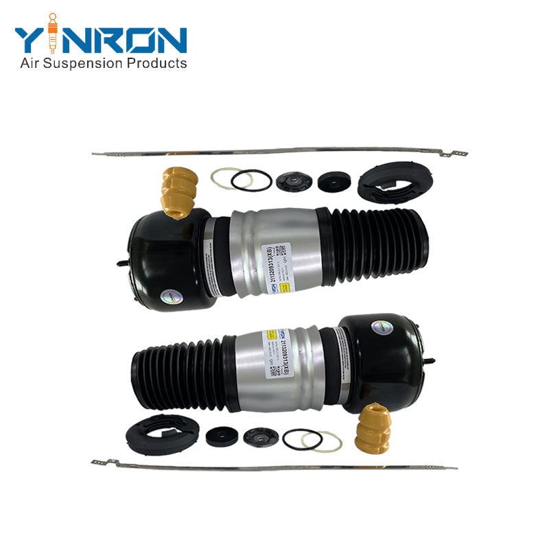 Pair view of Mercedes W211 C219 front air suspension spring A2113209313, A2113209413
