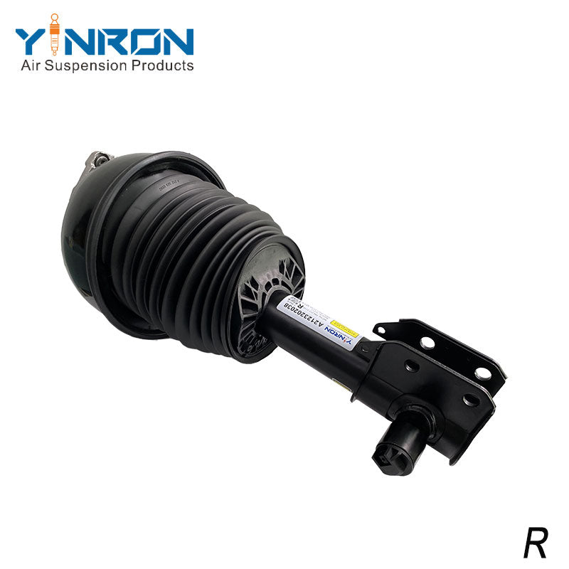 Side view of Mercedes W212 4Matic front right air suspension strut with ADS (A2123203438)