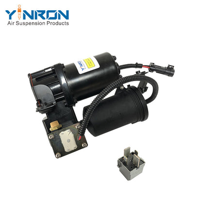 Close-up detail view of Mercedes-Benz V class VITO W638 air suspension compressor pump (A6383280202) and relay assembly