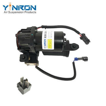 Vertical top view of Mercedes-Benz V class VITO W638 air suspension compressor pump (A6383280202) with Relay