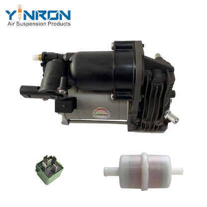 Full front view of Mercedes Benz V class VITO W639 air suspension compressor pump (A6393200204) with Relay & Air Filter