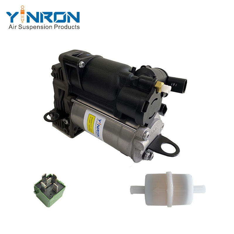 Main full front view of Mercedes Benz R Class W251 air suspension compressor A2513202704 with relay & air filter
